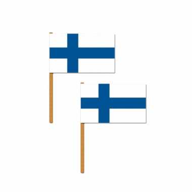 2x stuks luxe supporters zwaaivlag finland 30 x 45 cm