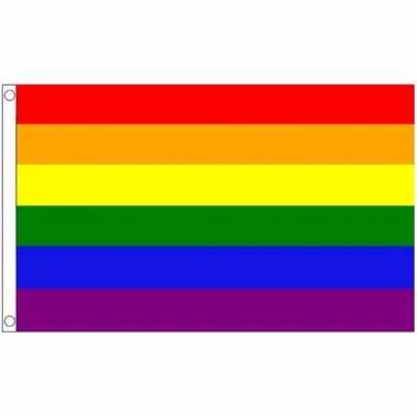 3x regenboog lgbt vlag 90 x 150 cm
