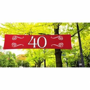 40 jaar jubileum banner rood