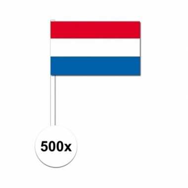 500x zwaaivlaggetjes nederlandse vlag