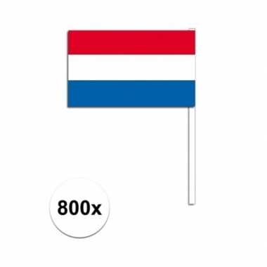 800x zwaaivlaggetjes nederlandse vlag