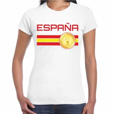Espana / spanje landen t-shirt wit dames