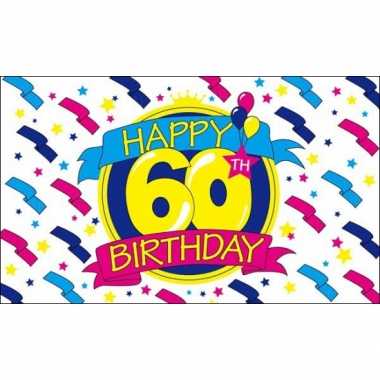 Happy birthday vlaggen 60 jaar