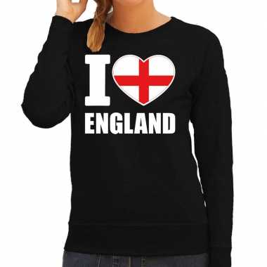 I love england sweater trui zwart voor dames