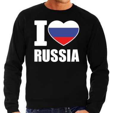 I love russia sweater trui zwart voor heren