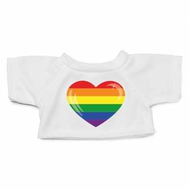 Knuffel kleding gaypride hart-shirt xl voor clothies knuffel