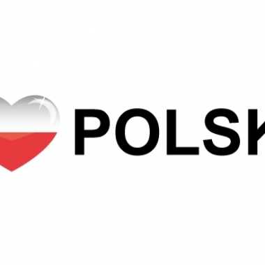 Koffer stickers i love polska