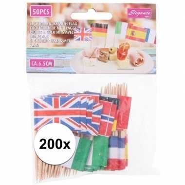 Landenvlag prikkers 200 stuks