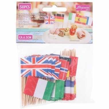 Landenvlag prikkers 50 stuks