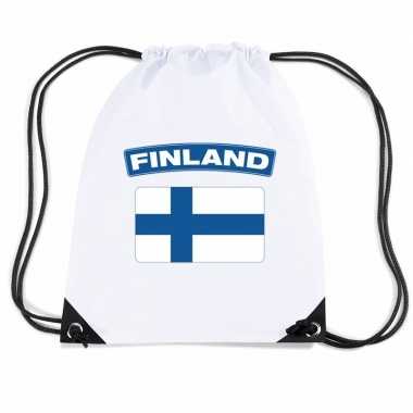 Sporttas met rijgkoord vlag finland