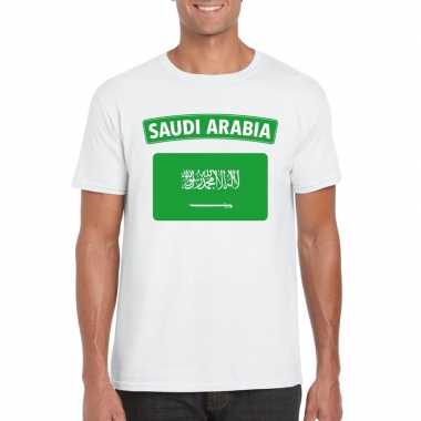 T-shirt wit saudi arabi? vlag wit heren