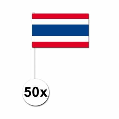 Zwaaivlaggetjes thaise vlag 50 stuks