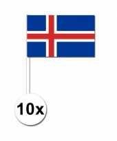 10 zwaaivlaggetjes ijslandse vlag