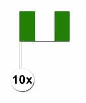 10 zwaaivlaggetjes nigeriaanse vlag