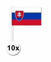 10 zwaaivlaggetjes slowaakse vlag