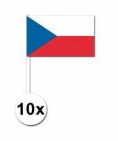 10 zwaaivlaggetjes tsjechische vlag