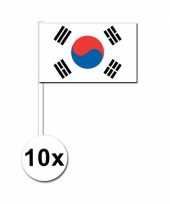 10 zwaaivlaggetjes zuid koreaanse vlag
