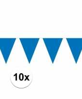 10x blauwe vlaggenlijnen 10 meter