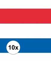 10x stickers van de nederlandse vlag