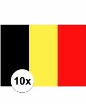 10x stuks stickers van de belgische vlag