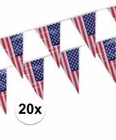 20x amerikaanse usa vlaggenlijnen van 4 meter
