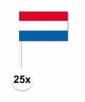 25x zwaaivlaggetjes nederlandse vlag
