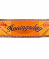 2x oranje koningsdag banner vlag 220 cm oranje versiering