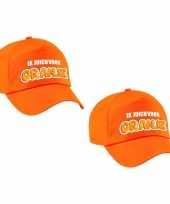 2x stuks holland supporter pet cap ik juich voor oranje ek wk voor kinderen