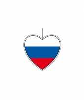 3x thema rusland hangdecoratie hart 14 cm