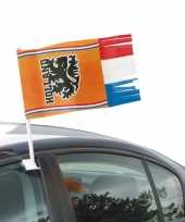 4x oranje holland autovlag voetbal supporter 30x35 cm