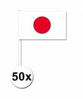 50 zwaaivlaggetjes japanse vlag
