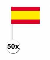 50 zwaaivlaggetjes spaanse vlag