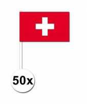 50 zwaaivlaggetjes zwitserse vlag