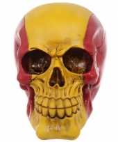 Decoratie schedel rood geel