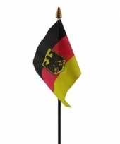 Duitsland met adelaar luxe zwaaivlaggetje polyester