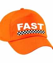 Fast finish vlag verkleed pet oranje voor kinderen
