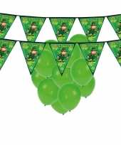 Feestartikelen st patricks day incl ballonnen en feestslinger 10102682