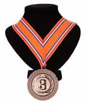 Holland medaille nr 3 halslint oranje rood wit blauw