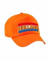 Holland supporter pet cap oranje met nederlandse vlag ek wk voor kinderen
