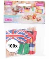 Landenvlag prikkers 100 stuks