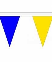 Luxe vlaggenlijnen blauw met geel