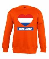 Oranje holland hart vlag sweater kinderen