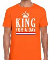Oranje king for a day t-shirt voor heren