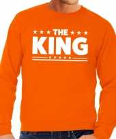Oranje the king vlag sweater heren