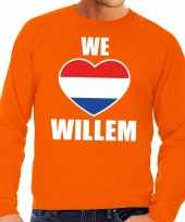 Oranje we love willem sweater voor heren