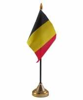 Polyester belgische vlag voor op bureau 10 x 15 cm