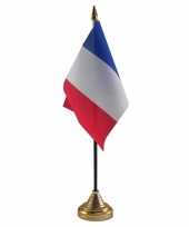 Polyester franse vlag voor op bureau 10 x 15 cm