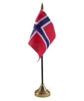Polyester noorse vlag voor op bureau 10 x 15 cm