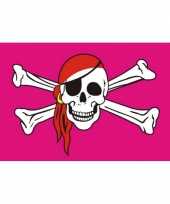 Roze vlag piraat