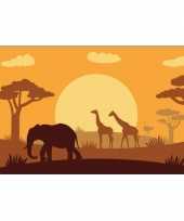 Safari dieren thema africa vlag 90 x 150 cm
